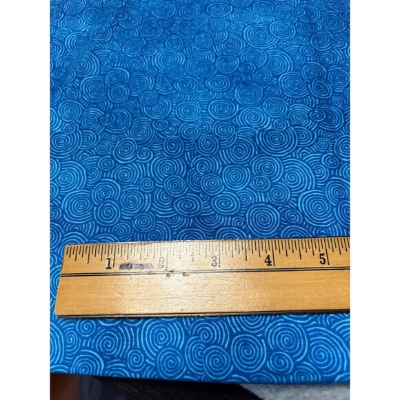 Blue Swirl Pattern Cotton Fabric 11" x 44" South Sea Imports Sewing Quilting Mat - Picture 2 of 6